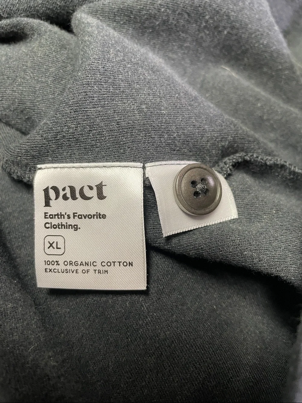 Pact Organic Cotton Relaxed Blazer In Charcoal Heather Gray Size XL.